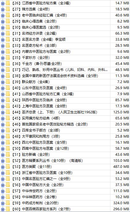 532本中医资料方剂类大全_古籍屋-我的书籍收藏