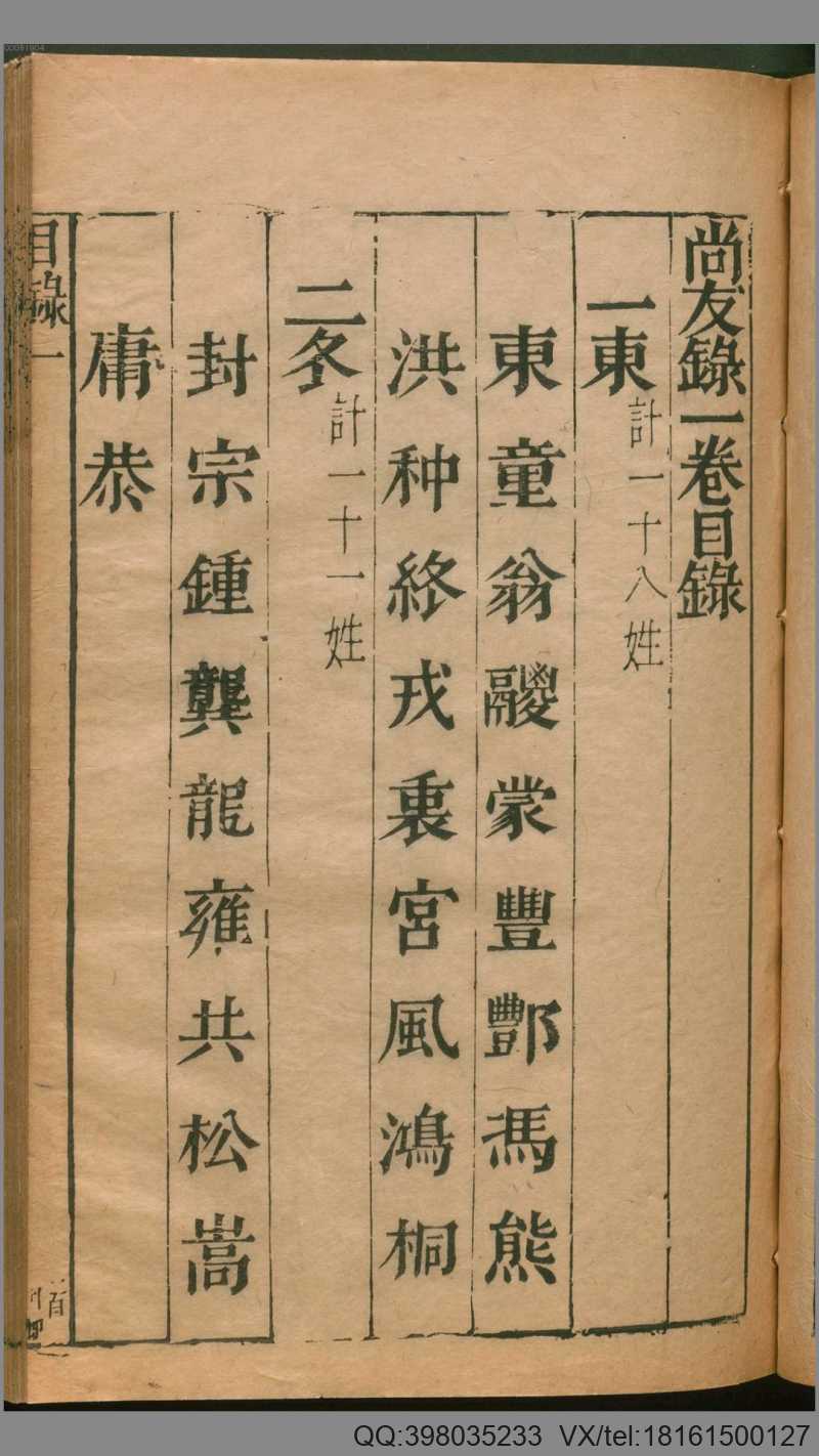 尚友录.22卷.明廖用贤撰.1621年