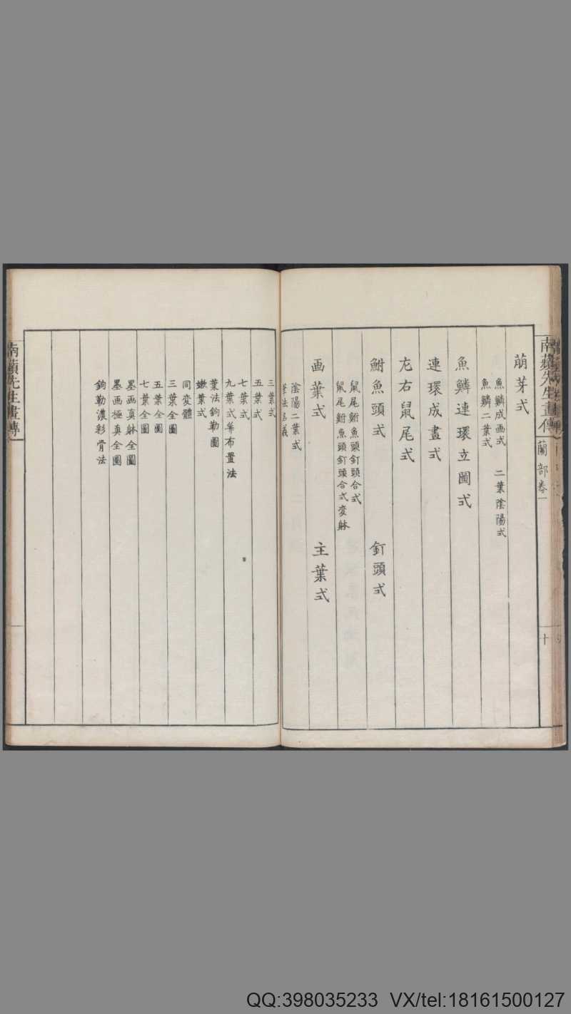 兰斋画谱.8卷.森文祥子祯编.1782年.续编4卷.1801年