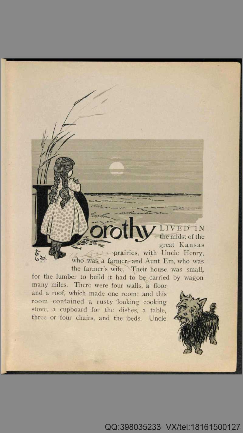 绿野仙踪.The wonderful Wizard of Oz.by L.Frank Baum.W.W.Denslow.1900年