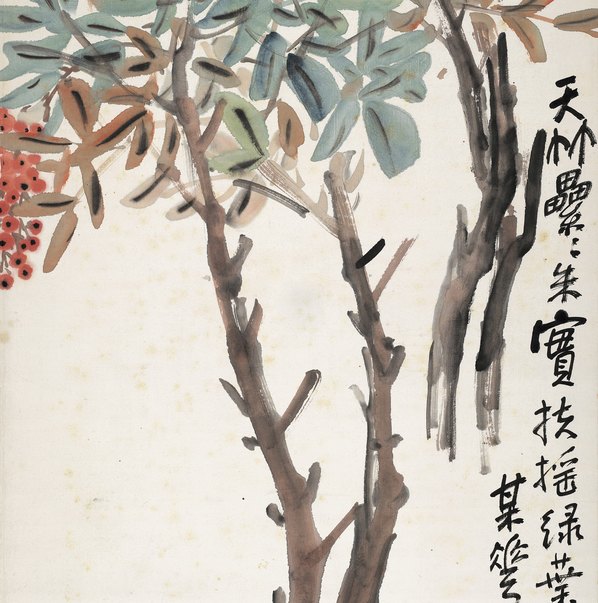 近代_陈师曾_扶摇绿叶_(5386x21732 - 72dpi)