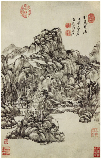 清_王原祁_仿古山水图_山水册页_(3647x5713 - 300dpi)