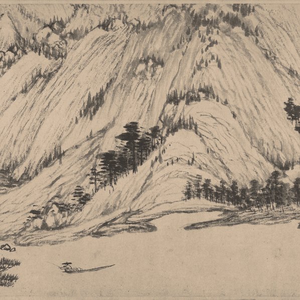 元_黄公望_富春山居图_完美合璧卷_剩山_无用师_纸本_画