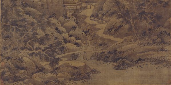 元_佚名_仿巨然山水图轴_绢本_(12699x25322 - 329dpi)