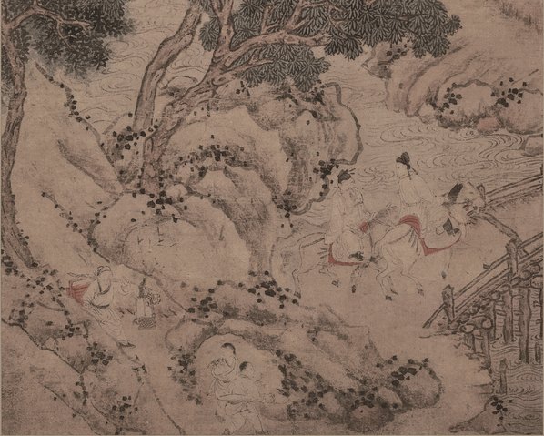 明_文徵明_山庄客至图纸本_(3243x10394 - 300dpi)