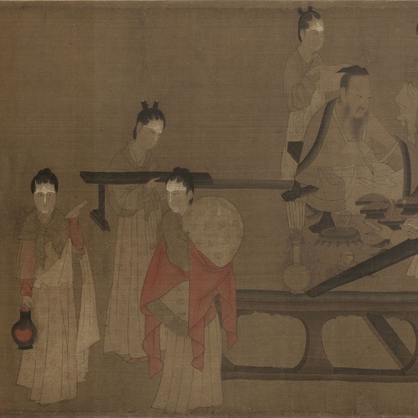 北齐_杨子华_北齐校书图_宋摹本残卷画芯_画卷题跋原为杨子华所画_唐代画家阎立本再稿_(13464x3267 - 300dpi)