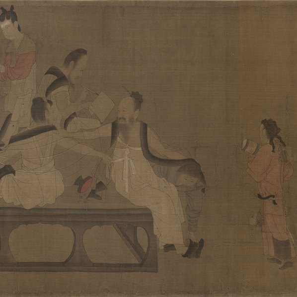 北齐_杨子华_北齐校书图_宋摹本残卷画芯_画卷题跋原为杨子华所画_唐代画家阎立本再稿_(13464x3267 - 300dpi)