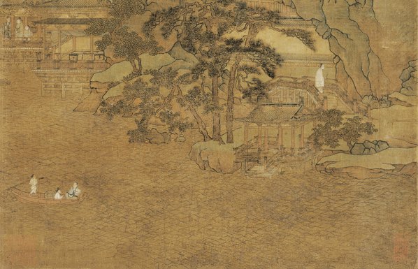 元_胡廷晖_春山泛舟图轴绢本_(6496x16732 - 300dpi)