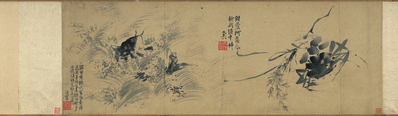 明_徐渭_蟹鱼图_纸本_(11592x3390 - 300dpi)