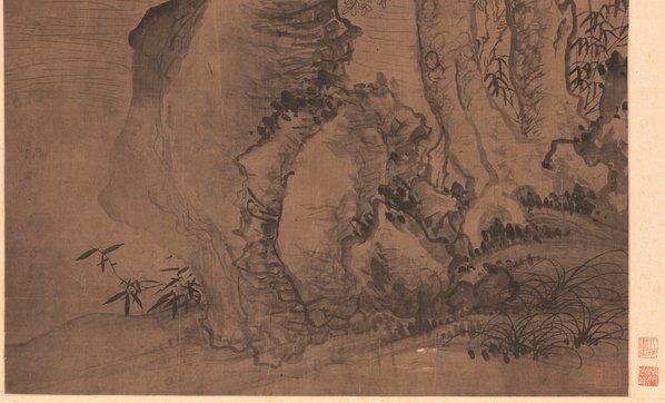 清_恽寿平_双松流泉图_绢_(8433x20433 - 300dpi)