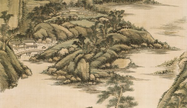 清_王原祁_仿黄子久设色山水_绢本_(7305x16958 - 350dpi)