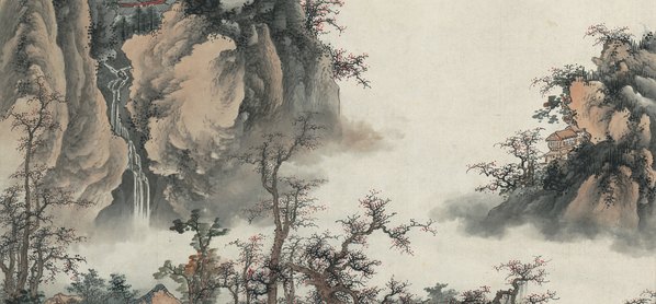 近代_近现代_祁昆_山水轴_纸本_(7600x14140 - 72dpi)