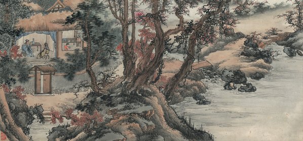 近代_近现代_祁昆_山水轴_纸本_(7600x14140 - 72dpi)