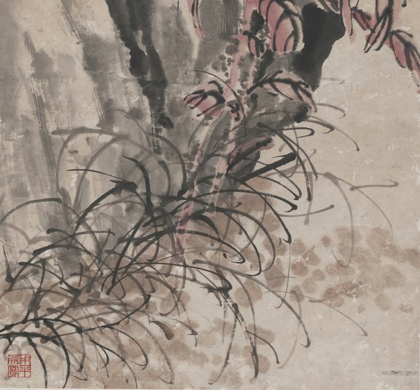 近代_李祯_苦李_菊花图_(4672x17373 - 72dpi)