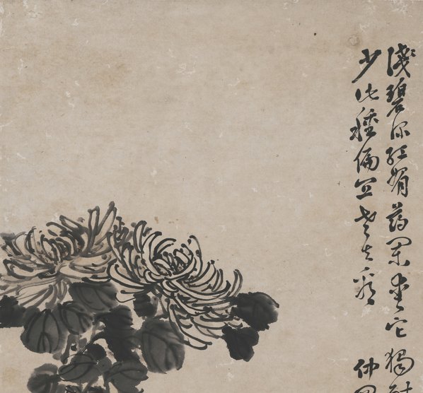 近代_李祯_苦李_菊花图_(4672x17373 - 72dpi)