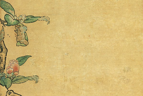 明_佚名_山茶花小禽图_绢布_(3780x10215 - 300dpi)