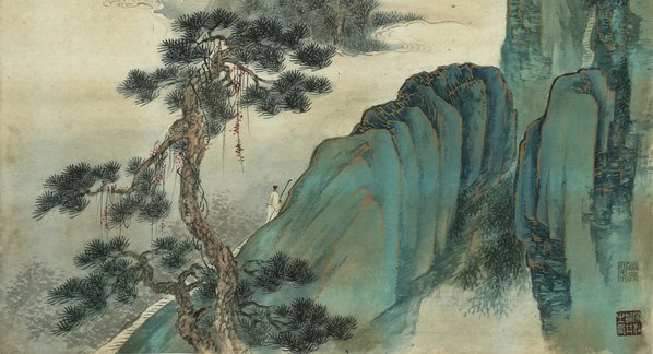 近代_祁崑_仙山观海_(5954x12882 - 72dpi)