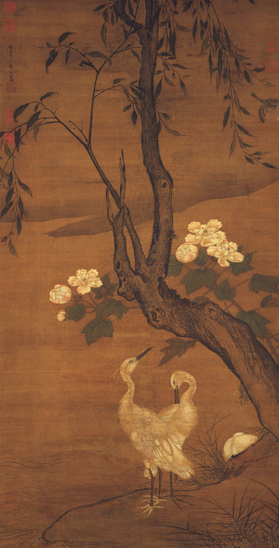 明_郑石_画芙蓉白鹭轴台北故_(4500x8822 - 300dpi)