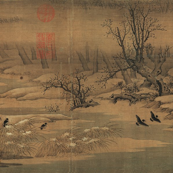 宋_李成_寒鸦图卷_画心_纸本_北京故宫_(19279x3802 - 445dpi)