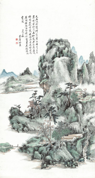 近代_黄宾虹_山水图轴纸本_(9497x17676 - 72dpi)