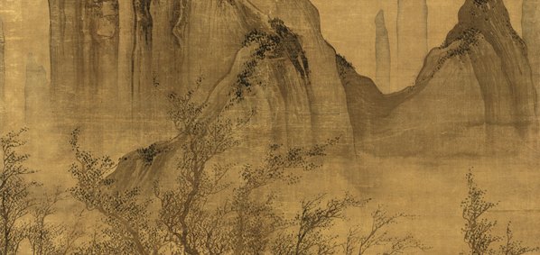 明_唐寅_步溪图_绢本_(8309x15724 - 251dpi)