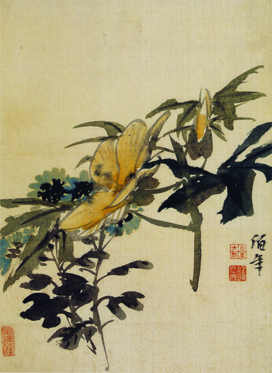 清_任伯年_花鳥图册_任伯年_册页_2_(4724x6461 - 400dpi)