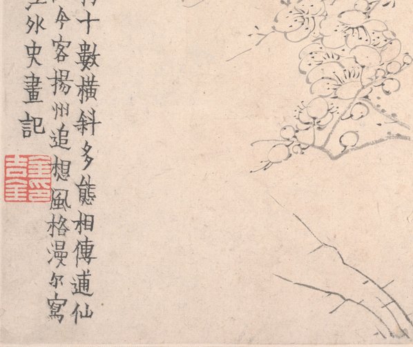 清_金农_梅花图册页大都会_11_(5750x4838 - 600dpi)