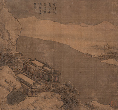 清_袁江_山水人物册页六开_袁江_册页江雪楼台_中国美术馆_(2800x2612 - 350dpi)