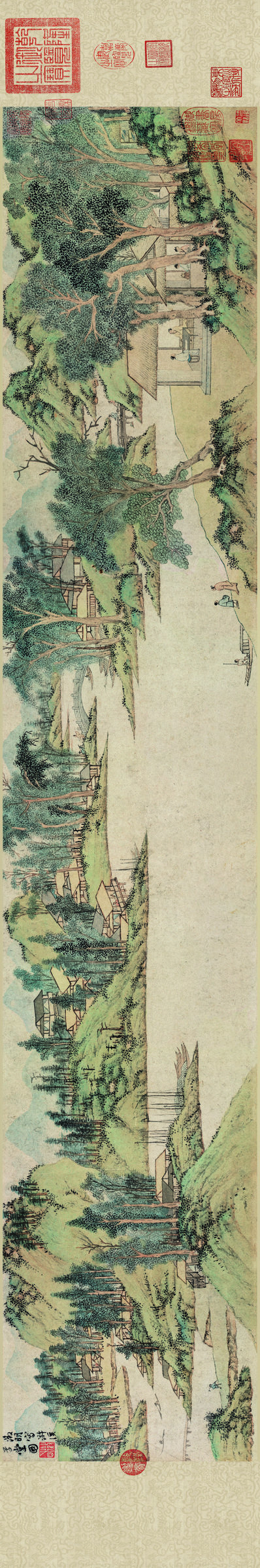 明_文徵明_浒溪草堂_画_(23049x3827 - 360dpi)