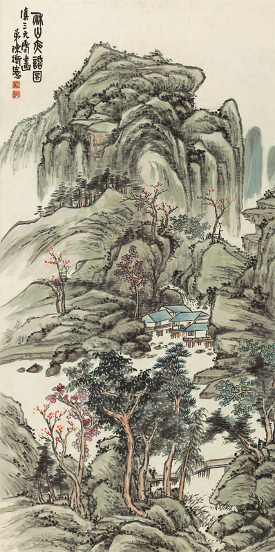 近代_陈师曾_秋山夜话图轴_纸本_(7568x15200 - 72dpi)