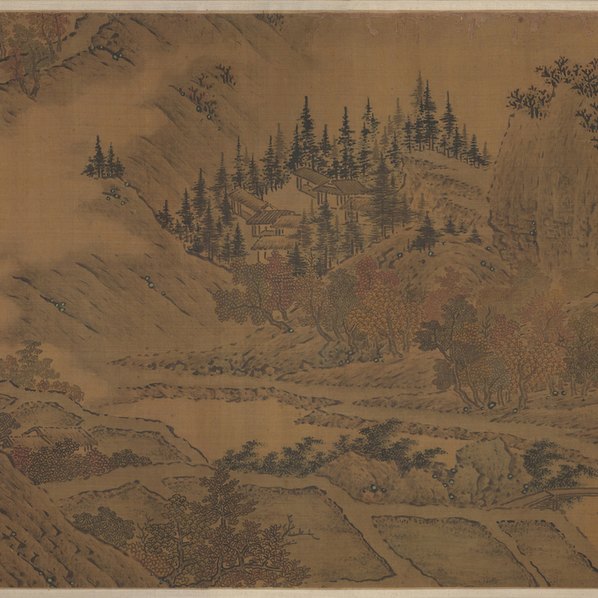 宋_范宽_烟岚秋晓图卷_全卷_绢本_(76667x3543 - 300dpi)