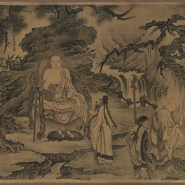 明_戴进_达摩六代祖师图卷绢本_(71292x4791 - 360dpi)