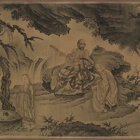 明_戴进_达摩六代祖师图卷绢本_(71292x4791 - 360dpi)