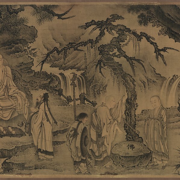 明_戴进_达摩六代祖师图卷_画芯_(29823x4791 - 360dpi)