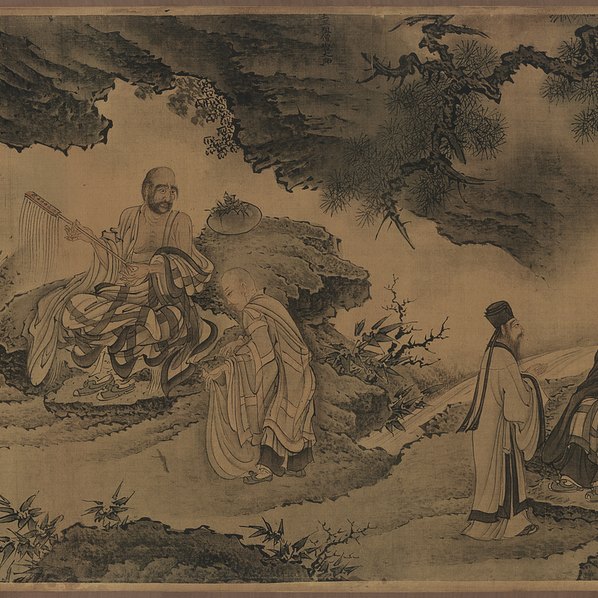 明_戴进_达摩六代祖师图卷_画芯_(29823x4791 - 360dpi)