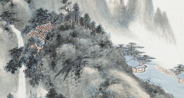 近代_萧俊贤_山水轴_纸本_(6208x13307 - 72dpi)