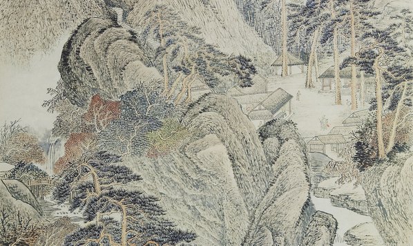 清_吴渔山_吴历_陶圃松菊图_(4596x10942 - 300dpi)