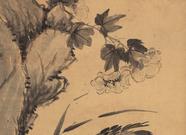 明_李因_女画家_芙蓉鸳鸯图轴绢_(5648x16416 - 300dpi)