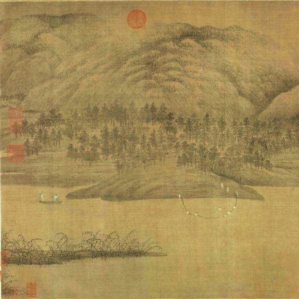 五代_董源_潇湘图卷_画心_绢本_(18458x6534 - 331dpi)