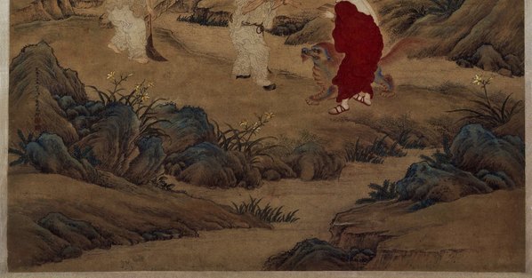 清_丁观鹏_乾隆皇帝洗象图轴_(7456x15591 - 300dpi)