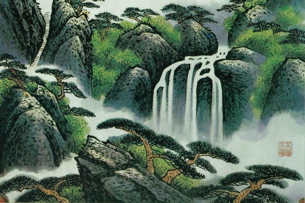 近代_石舟_高山峻岭_山水画_1_(5126x13657 - 72dpi)