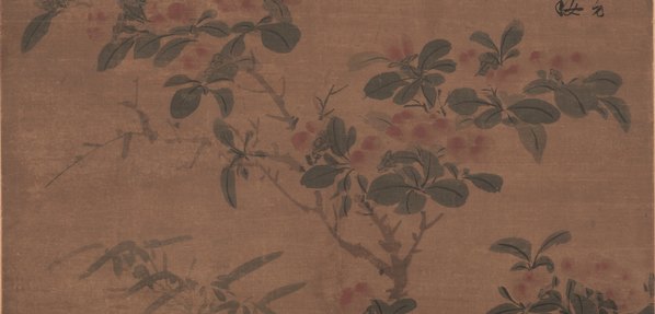 明_陈淳_着色花卉图轴_绢_(6966x13393 - 300dpi)