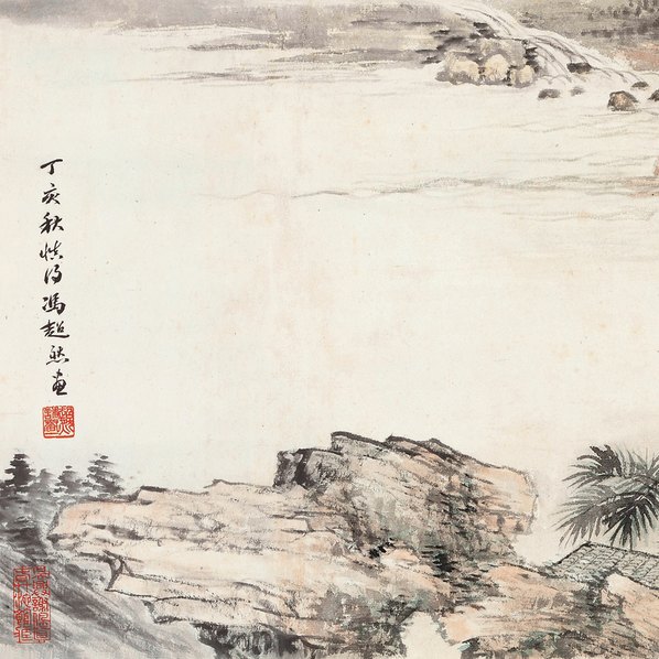 近代_冯超然_与吴湖帆_春竹沁馆图_(17535x4100 - 72dpi)