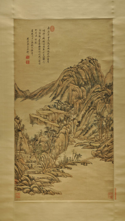 清_王原祁_仿大痴山水图轴纸本天津艺术博物_(5906x10423 - 300dpi)