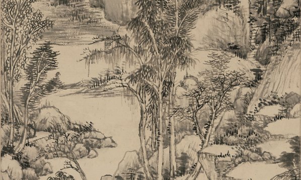 清_王原祁_山水轴纸本_(5726x13751 - 354dpi)