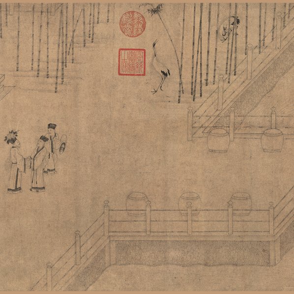 宋_李公鳞_商九老图卷全图_纸本_台北故_(95852x4288 - 350dpi)