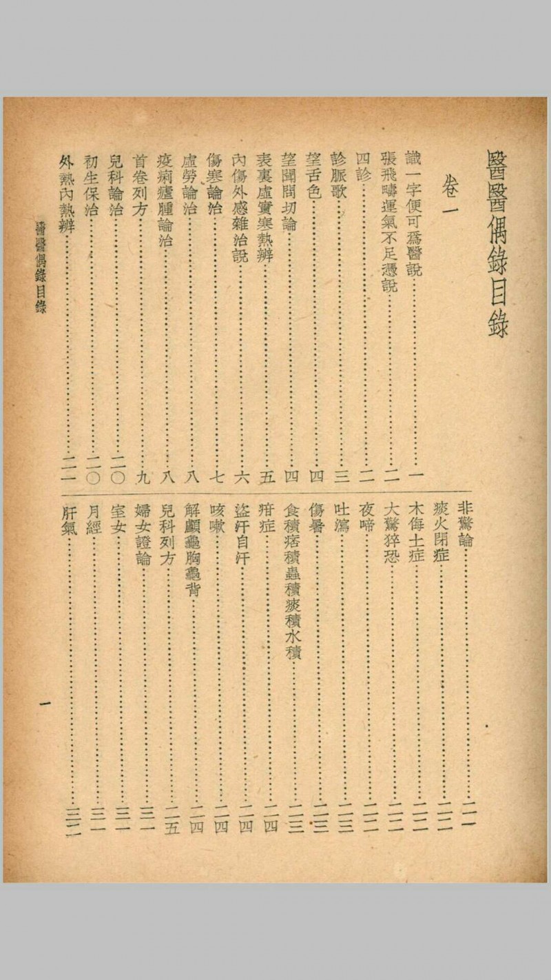 医医偶录 宜忌症药 蠢子医·珍本医书集成 裘吉生主编 世界书局 1936