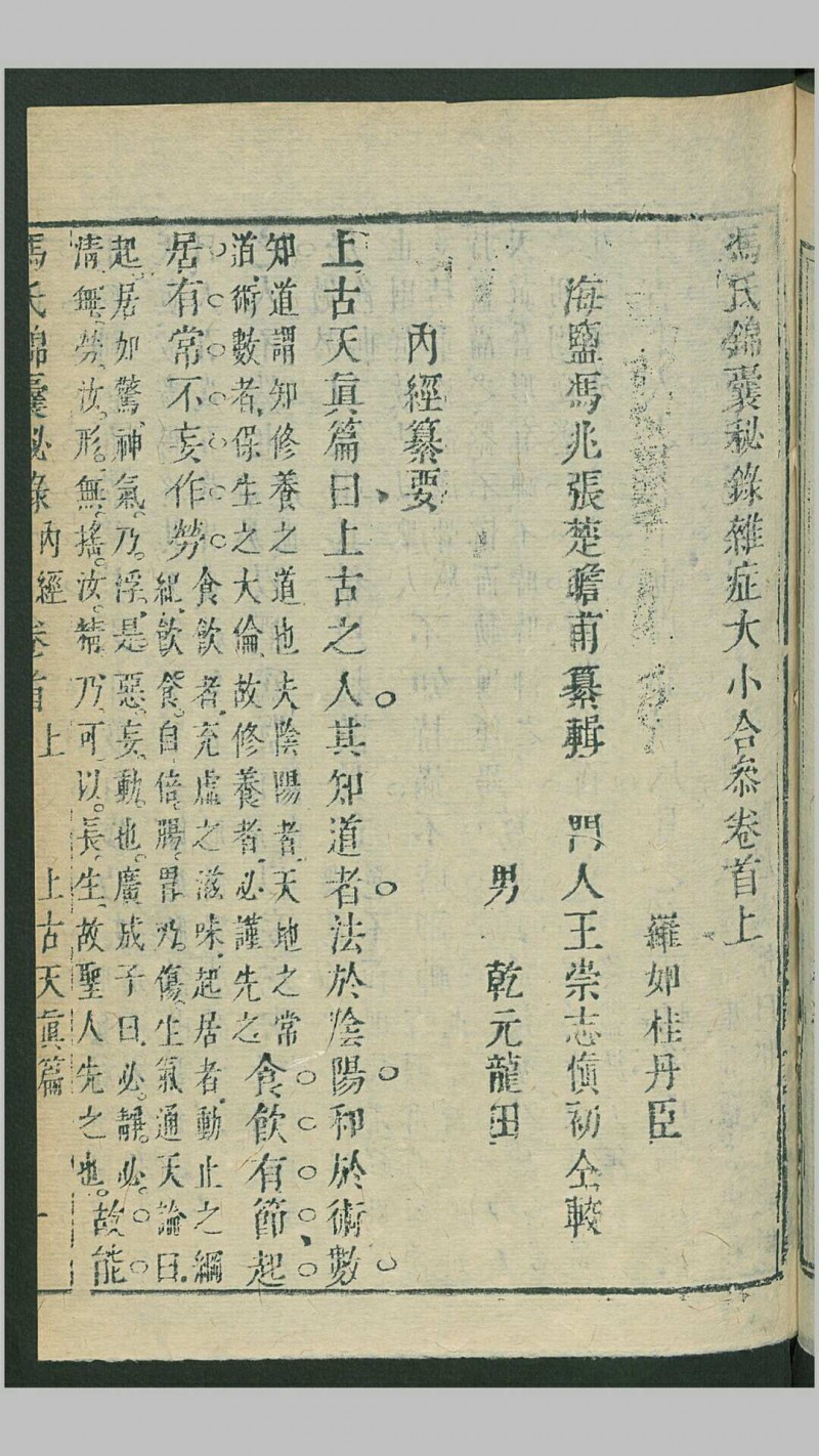 冯氏锦囊秘录杂症大小合参20卷首2卷.清.冯兆张纂辑.清康熙41年刊本