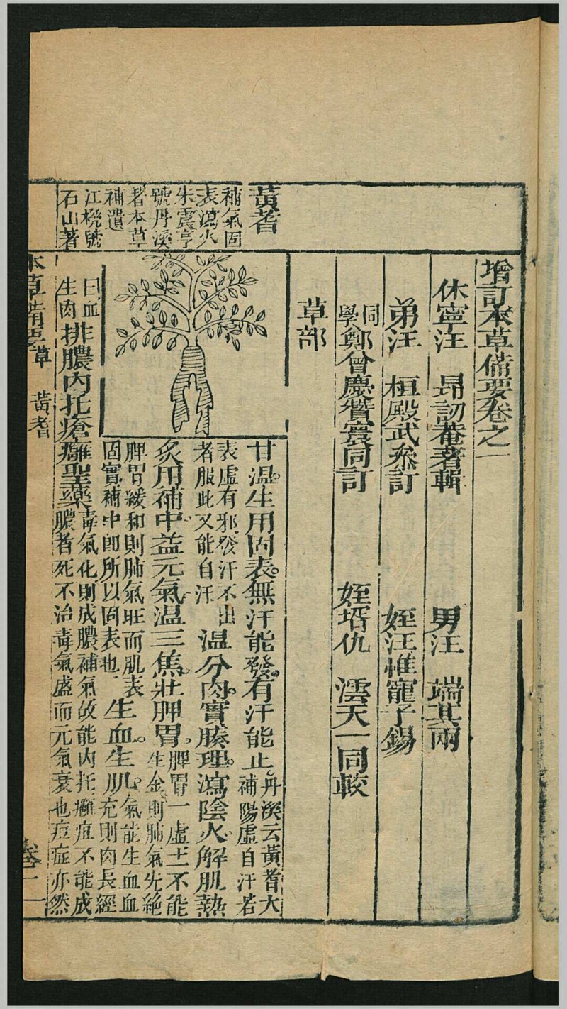 增订本草备要4卷增附经络汤头歌诀.清.汪昂撰.清康熙34年 振贤堂藏板刊本