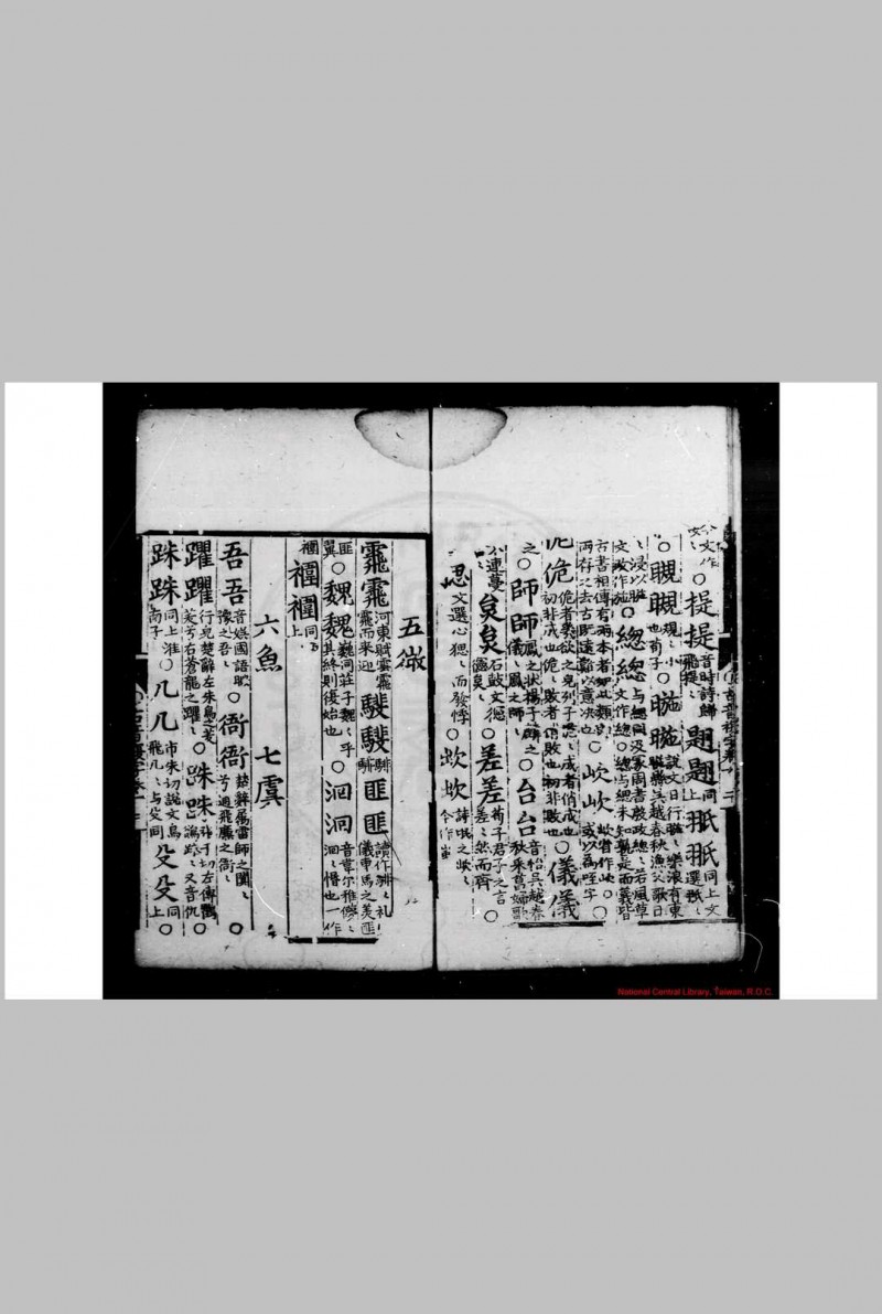 古音复字 (明)杨慎撰 明嘉靖间刊黑口本